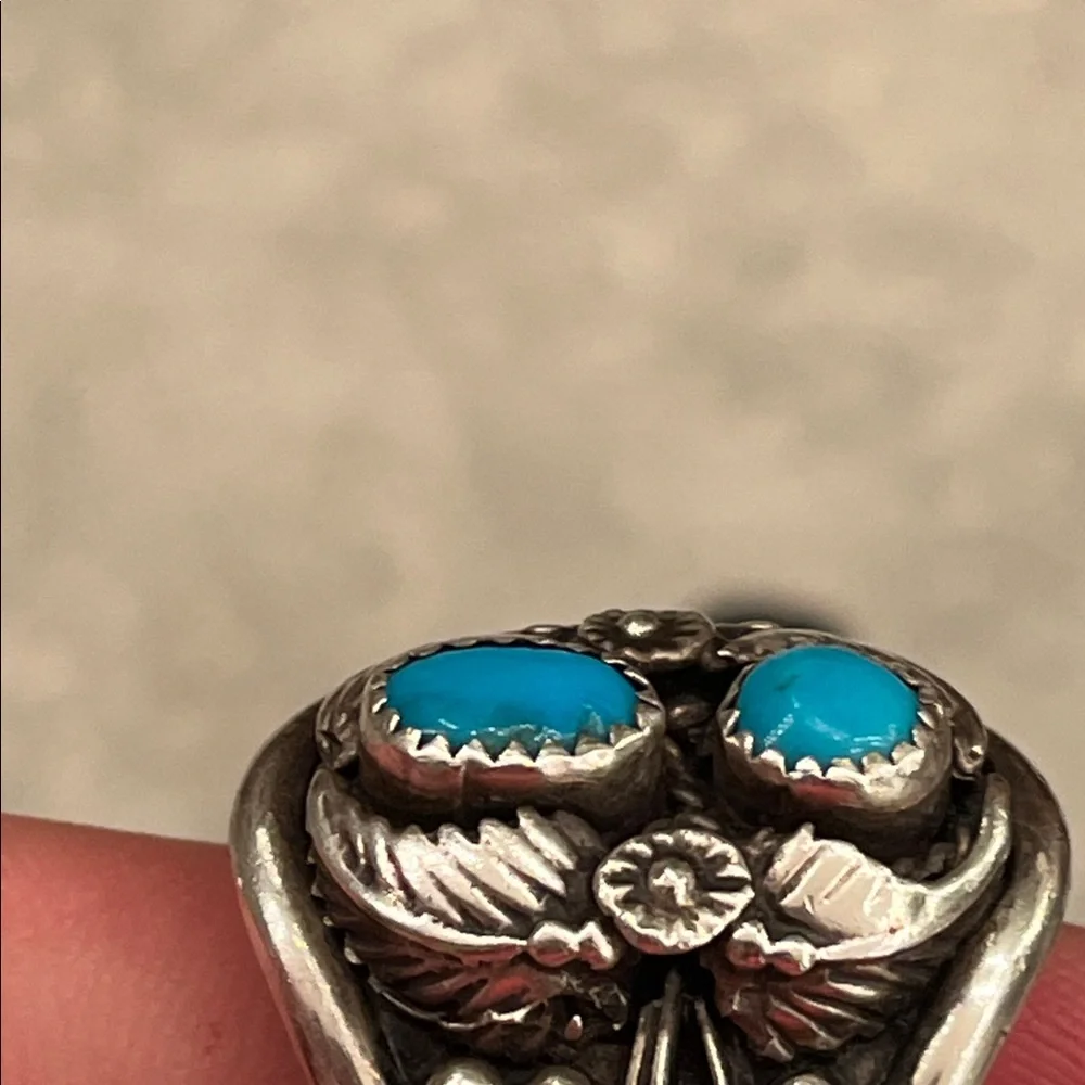 Sterling Turquoise Ring Size 13.5 Native American - Picture 11 of 11